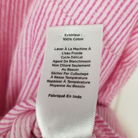 Talbots Womens Pink Pin Stripe Sleeveless Blouse Cotton Size Small Lightweight - Picture 6 of 10